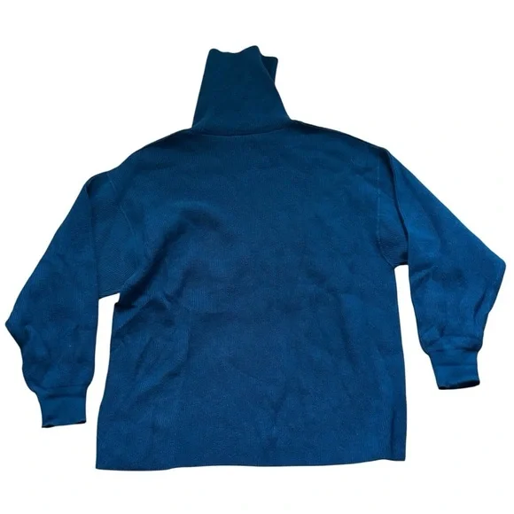 Free People Women's Softly Structured Tunic Sweater Womens Size Large Blue Teal - Picture 3 of 6